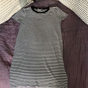 🖤🤍3for30!! ✨ LOFT Black & White Striped Cotton/Linen TShirt Dress